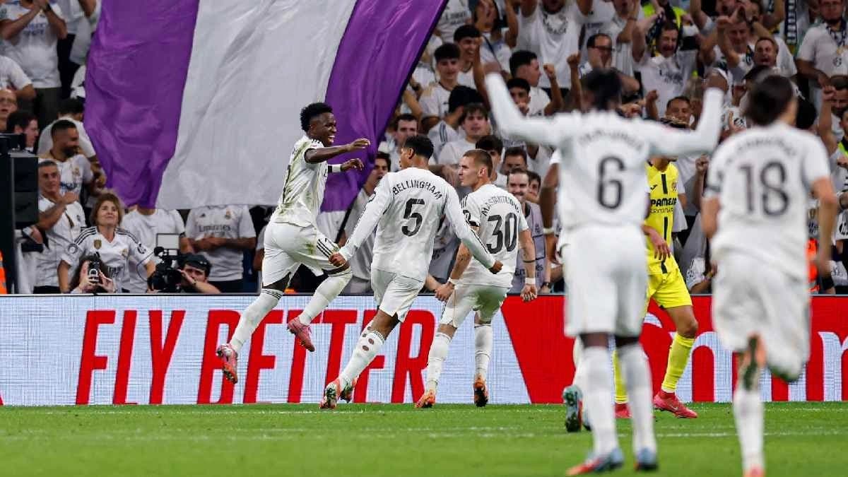 Vinicius Jr double vs Villarreal takes Real Madrid top of LaLiga table