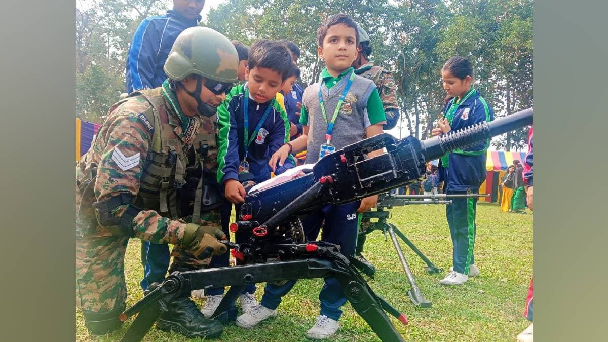 indian army organizes weapons exhibition in banarhat