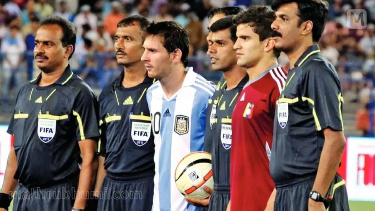  14 Years ago Lionel Messi played in Salt Lake stadium and referee  Biplab Podder became nostalgic of that match 