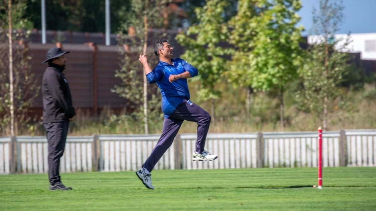 Finland pacer Mahesh Tambe created history in a T20 International match against Estonia