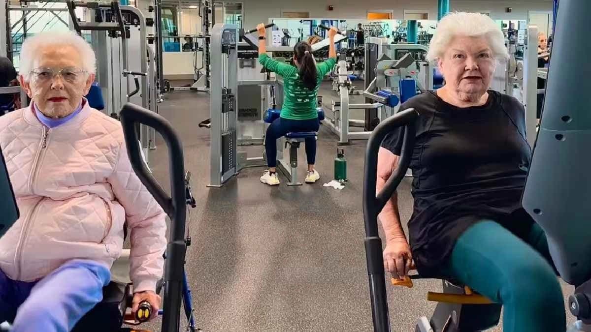 Ruth Lemay goes to gym at 100