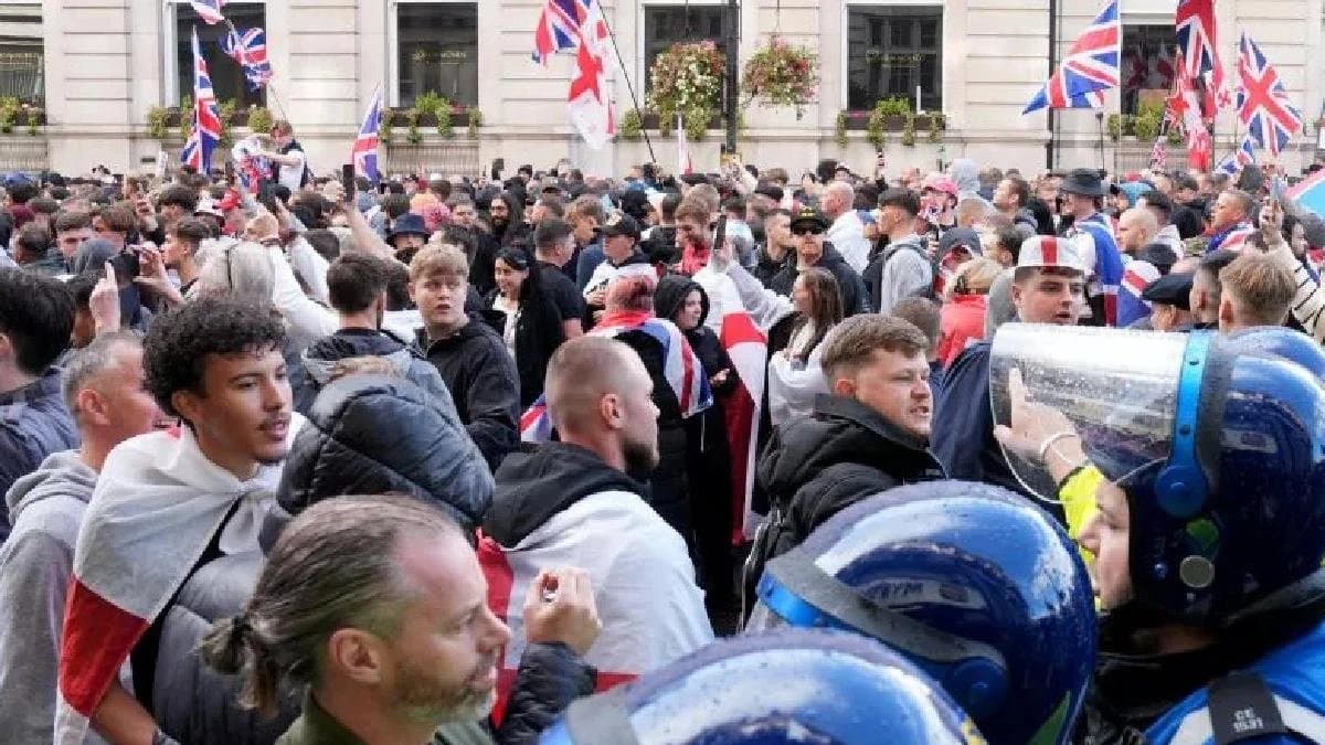 London Protest Unite the Kingdom Huge Anti Immigration Rally 