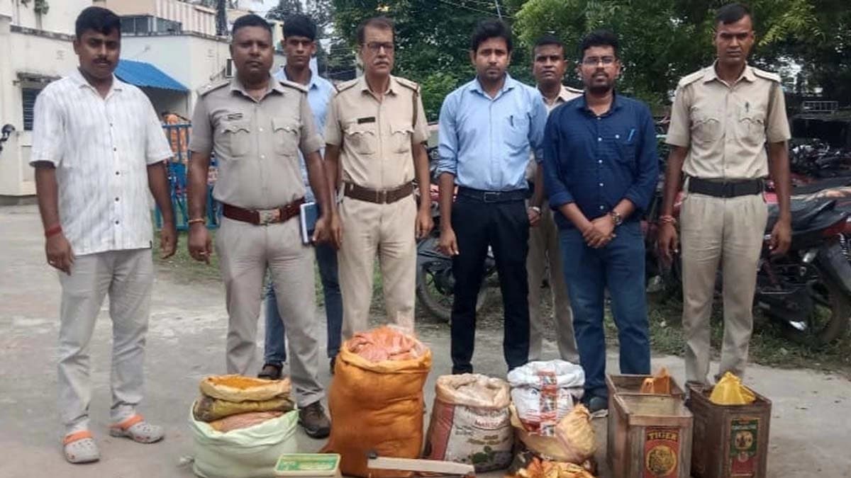 Police seized fake spice from a factory before Durga Puja