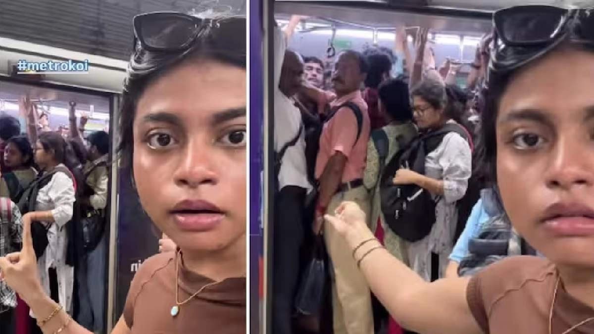 Kolkata woman stuck at metro station during peak hours