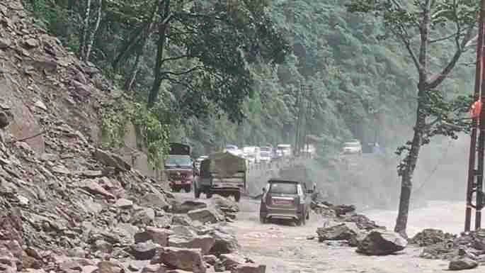 Landslide in National Highway in North Bengal Amid Heavy Rainfall