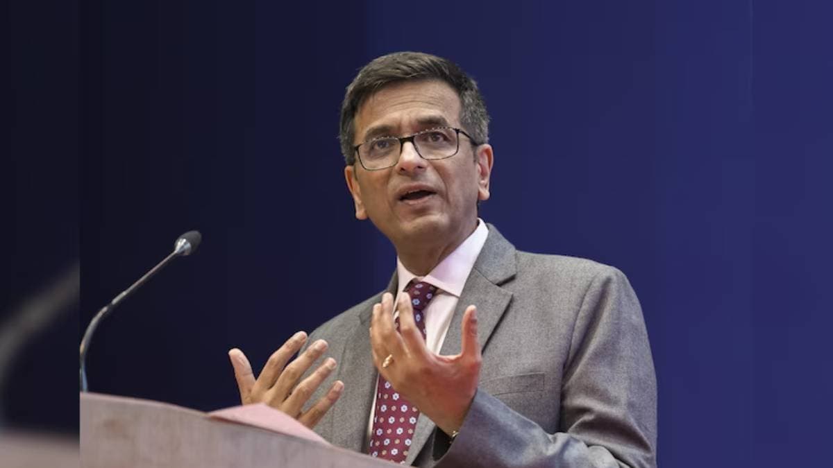 Former Chief Justice DY Chandrachud in the role of a professor at NLU Delhi