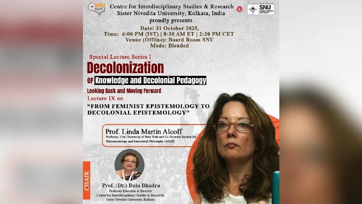From feminist epistemology to Decolonial epistemology: Special Lecture Series at  Sister Nivedita University