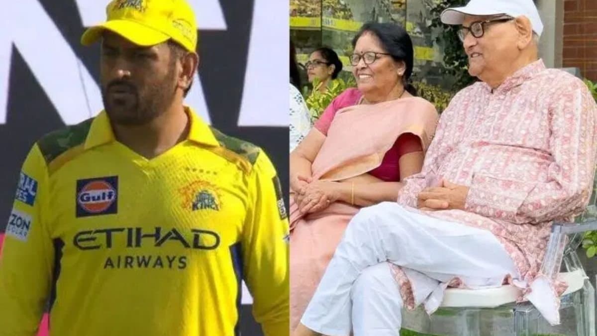 IPL 2025: MS Dhonis parents Pan Singh Dhoni and Devaki Devi were in attendance at the MA Chidambaram Stadium in Chennai spt 