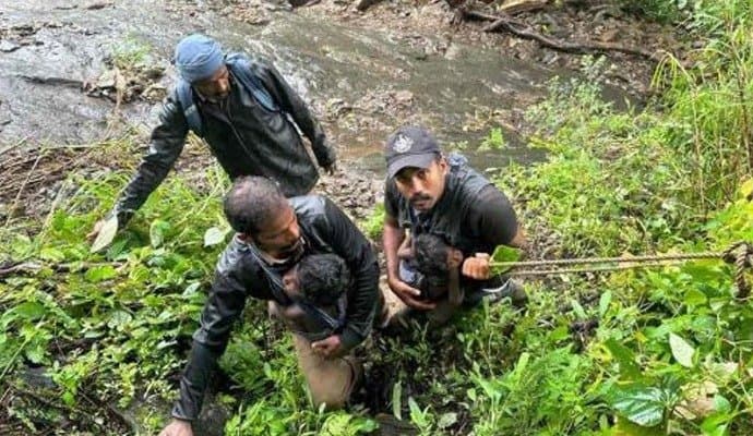 How Wayanad forest officers overcame rain, rocky terrain to save 4 toddlers gnr 