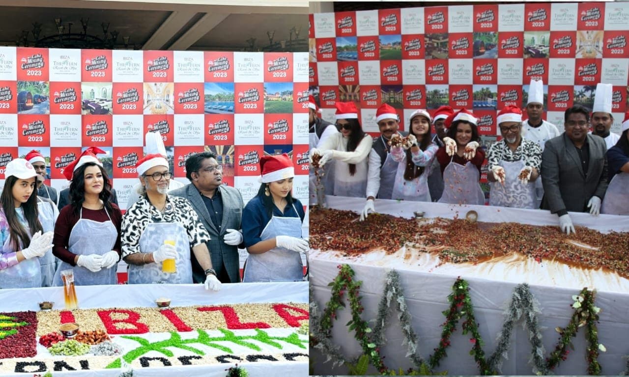  Ibiza, Kolkata: মজাদার  প্রি-ক্রিসমাস কেক মিক্সিং অনুষ্ঠান কলকাতার 'ইবিজা দ্য ফার্ন রিসোর্ট এবং স্পা' -এ 