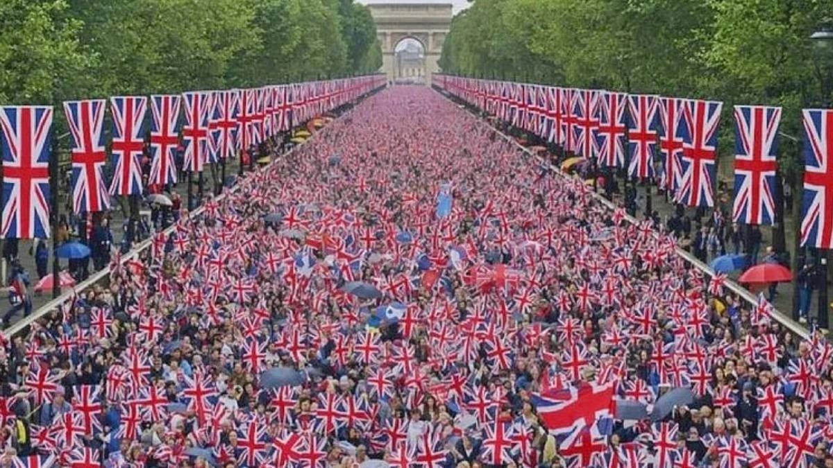 Far right march in london