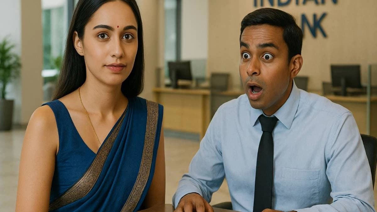 Woman writes her zodiac sign on bank withdrawal form in sbi