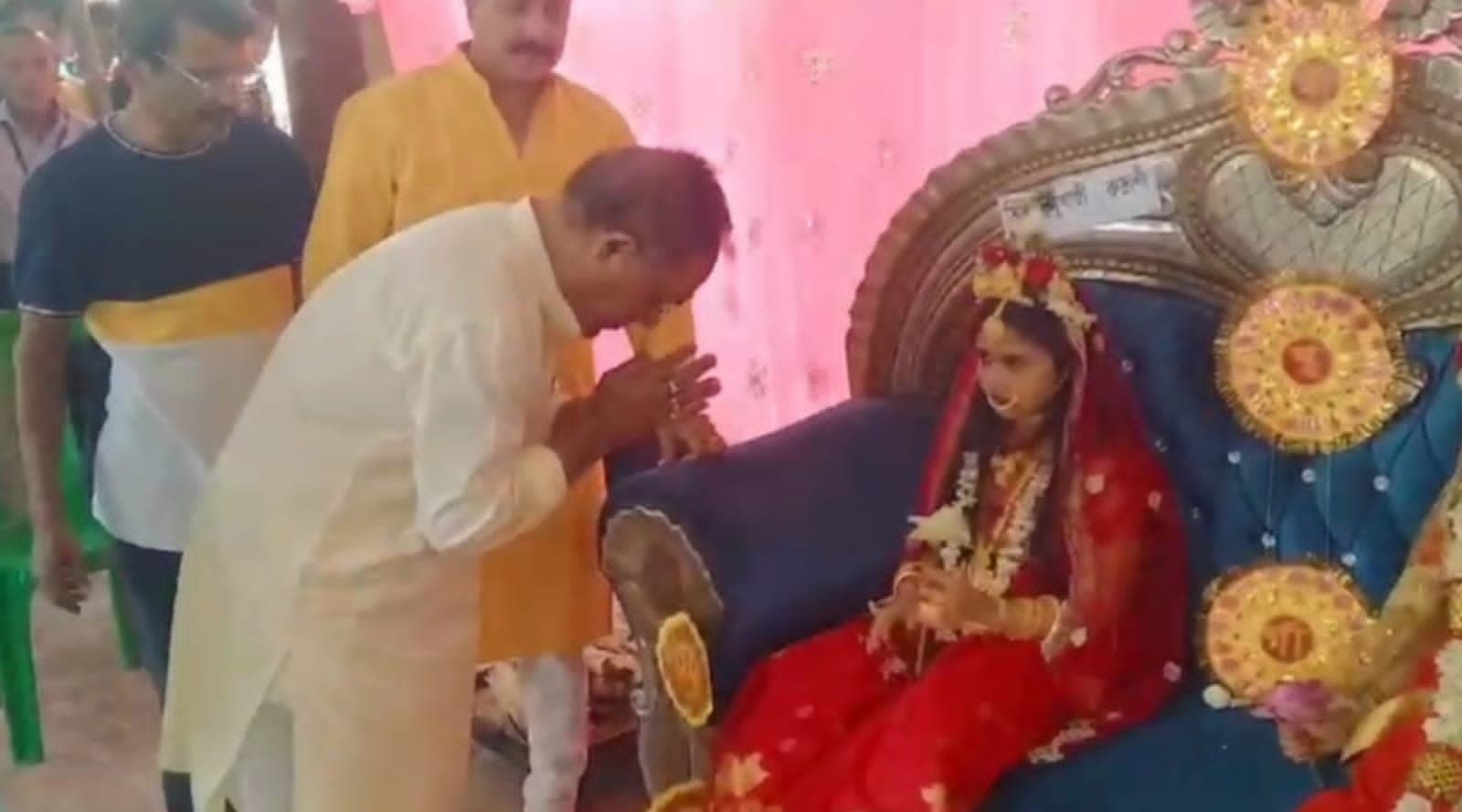 Kumari Puja at Sarvamangala Mandir 