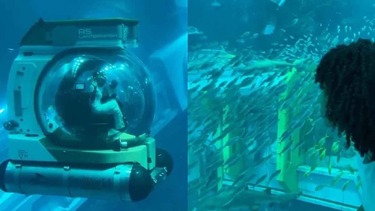 World s first Aquarium Submersible is great by a theme park in Abu Dhabi
