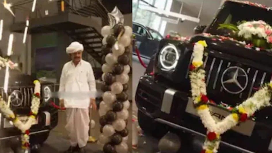 Farmer Brings Wife To Take Delivery Of Rs Three  Mercedes G-Wagen 