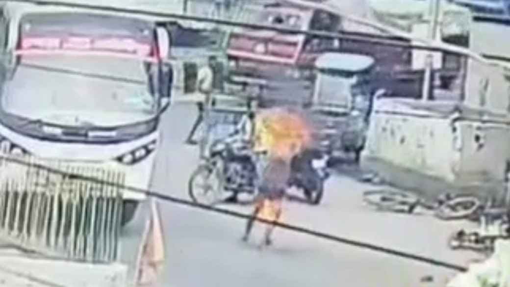 Revenge led two youths to set fire on a trader