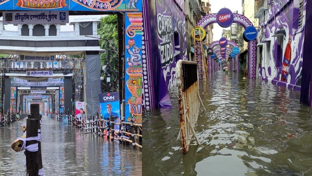 Kolkata Waterlogged know about Puja Pandals situation after heavy rain in town