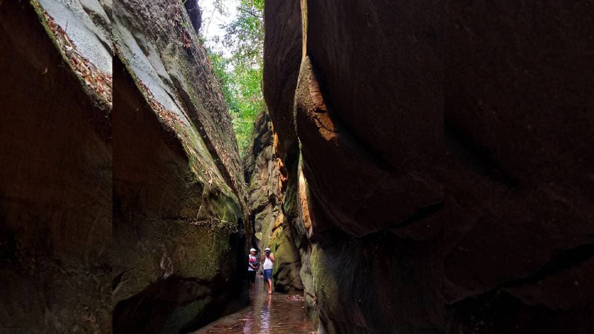 Yelbong canyon in North bengal drawing attested of the tourists gnr