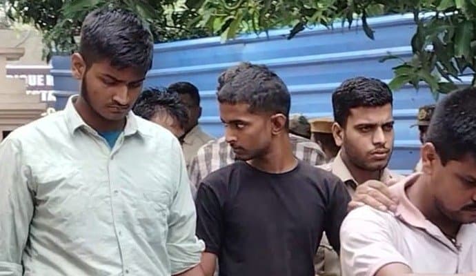 Barrackpore police netted two sharp shooters of subodh singh from a hotel in dakshineswar