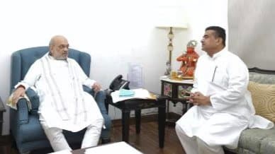 Leader of Bengal opposition Suvendu Adhikari meets Amit Shah, discussed on Bangladesh situation gnr 