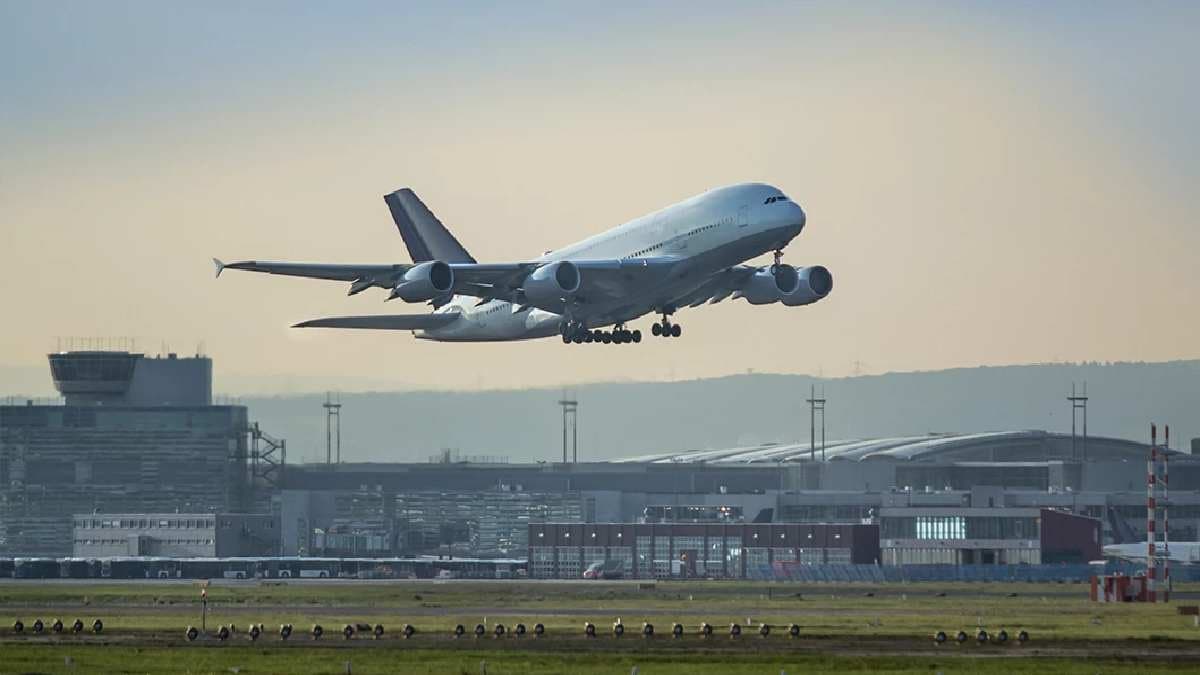 Why is the AC switched off during takeoff in a flight