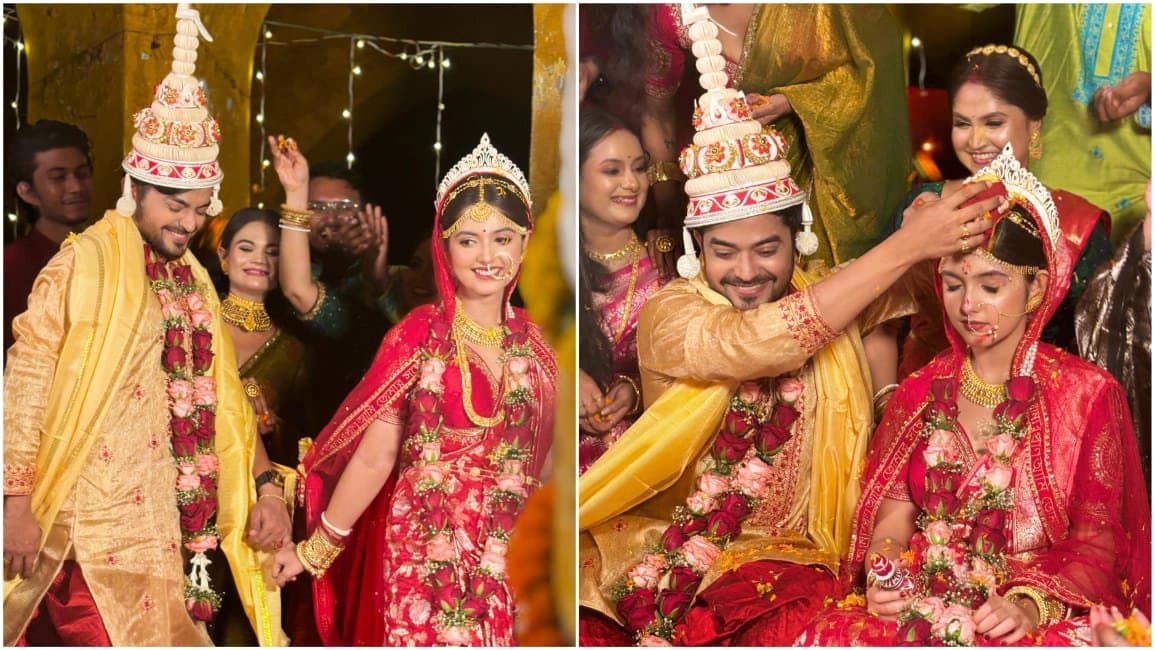 Sayak Chakraborty and Ayanna Chatterjee s wedding pictures is now viral on social media 