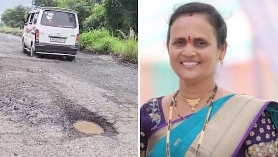 Maharashtra Woman Sitting Behind Husband Dies After Bike Falls Due To Pothole
