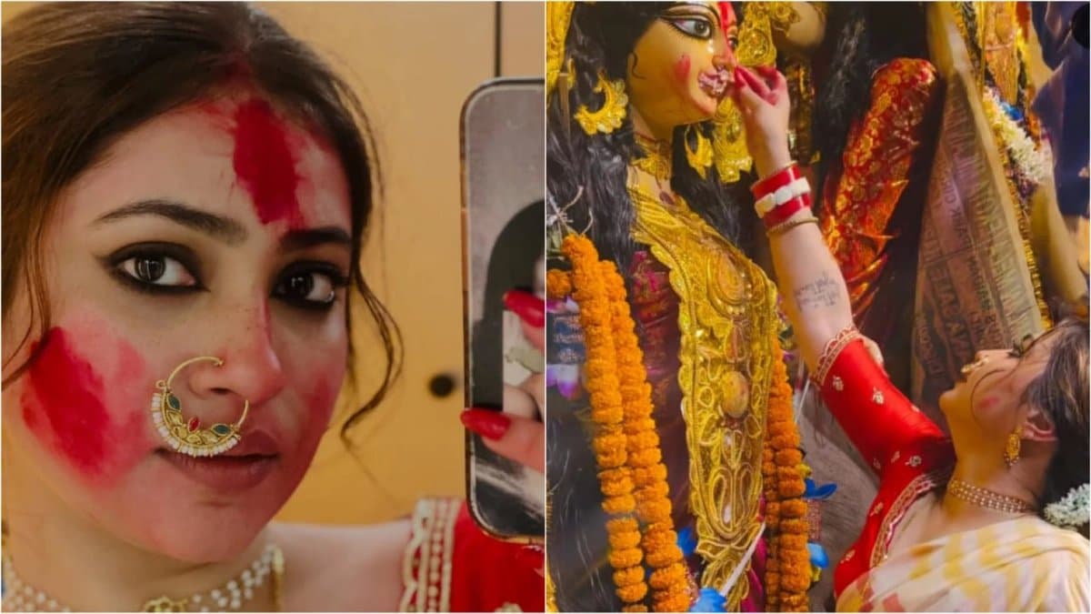 Actress Jesmin Roy spoke about wearing Sakha Pola on Dashami 