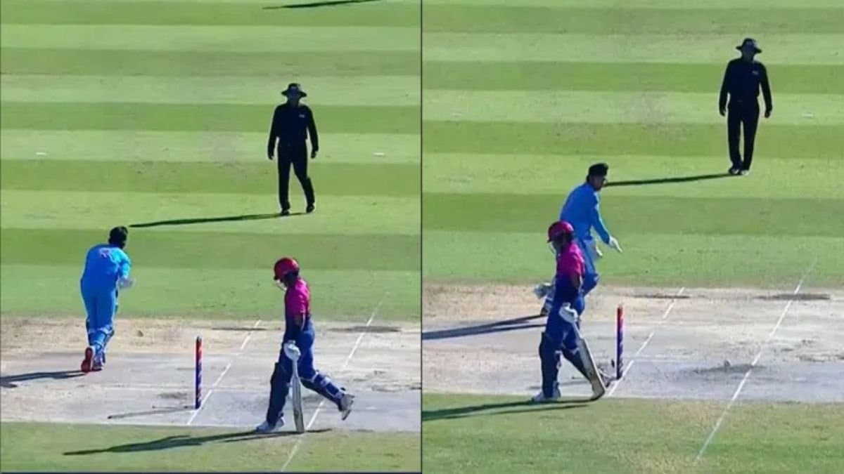 India U-19 wicketkeeper Harvansh Pangalia took the social media by storm after attempting a MS Dhoni inspired run out spt 