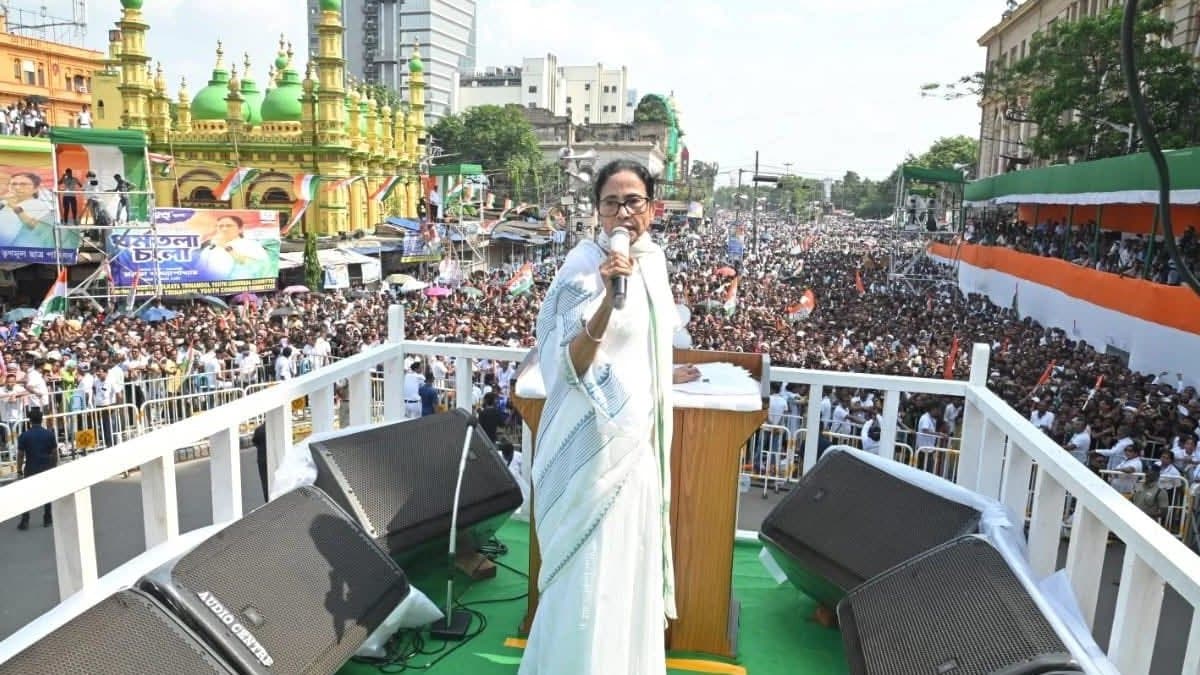 TMC 21st July Rally Update Mamata Banerjee at dharmatala