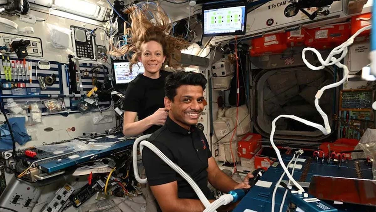 Shubhanshu Shukla Gets Rare Haircut In Space