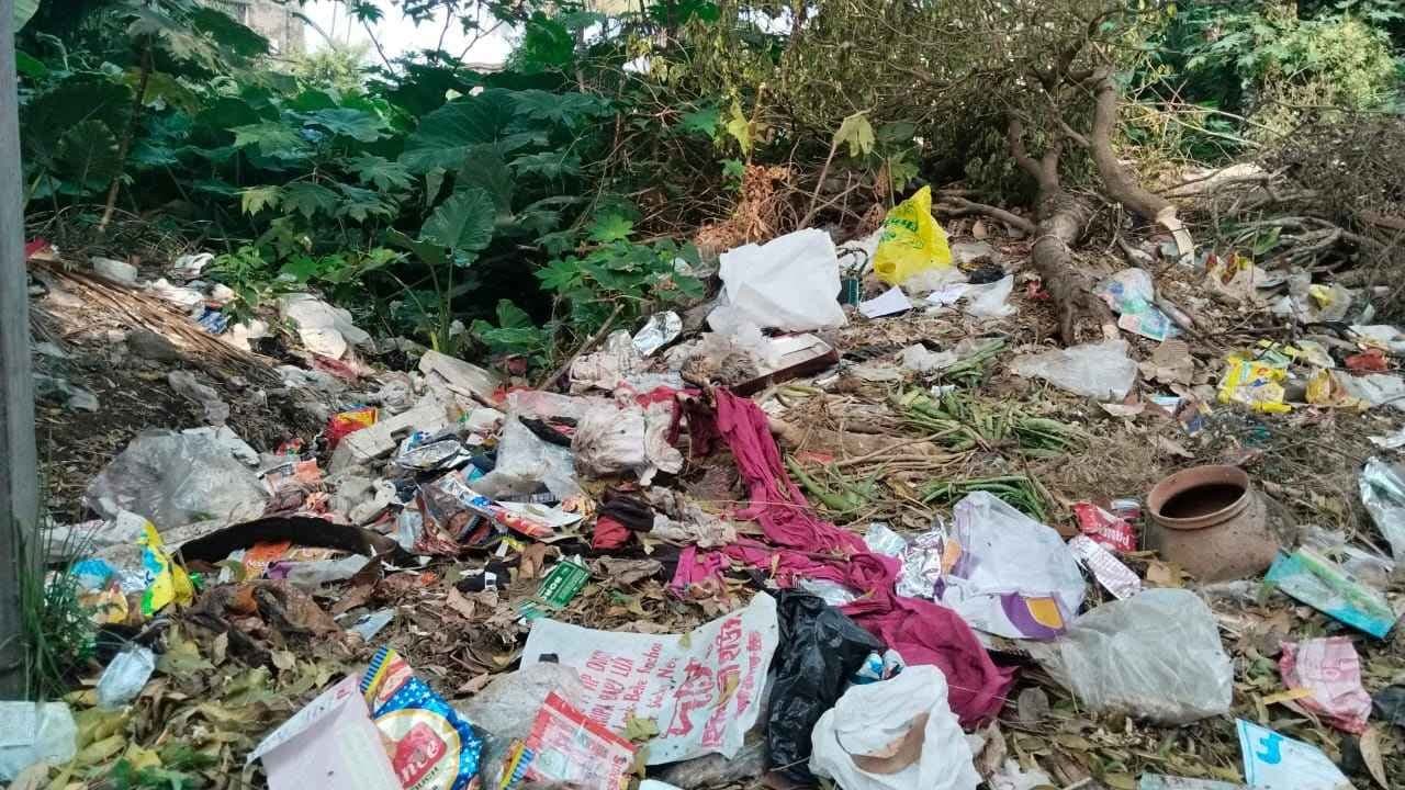 Pond filled with trash local people expressed worriment gnr 