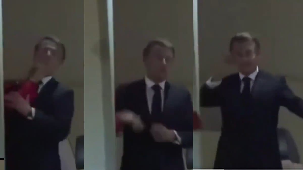 Macrons face being shoved away in an abrupt gesture by his wife  Video Viral in social media