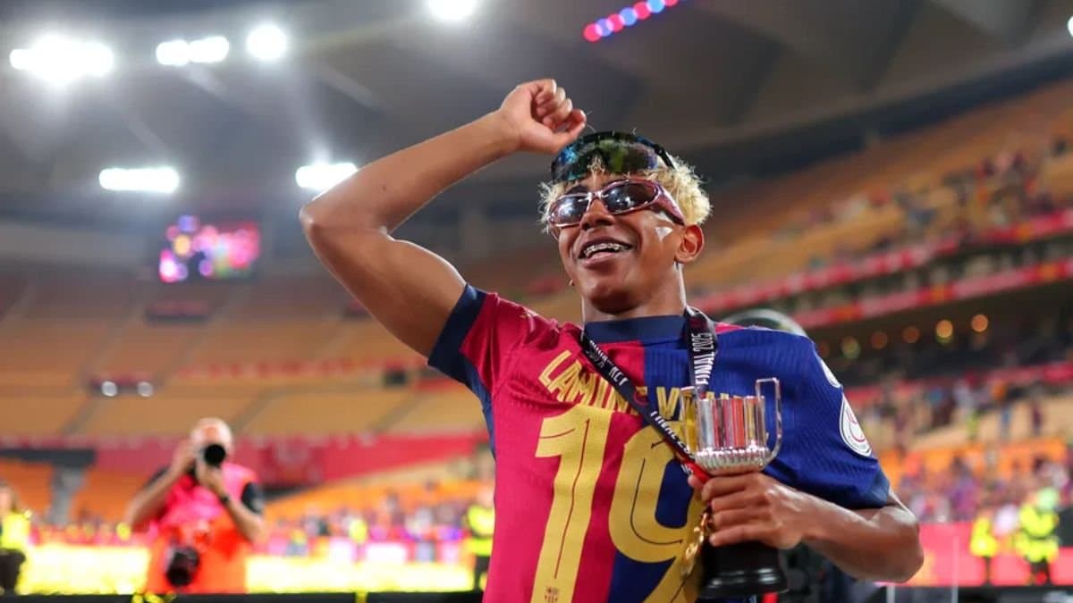 Lamine Yamal reveals what he told his team mate Ronald Araujo ahead of  Copa del Rey final spt