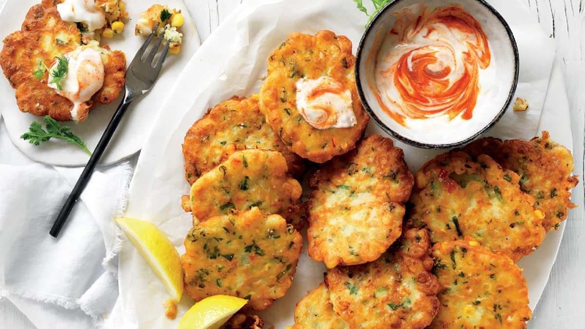 Make delicious prawn corn patties in this Eid