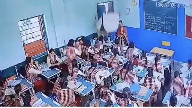 Part Of Ceiling Collapses During Class In Bhopal at PM Shri School