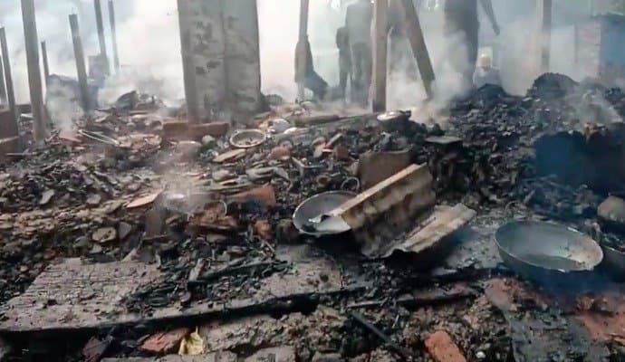 Fire at garia 