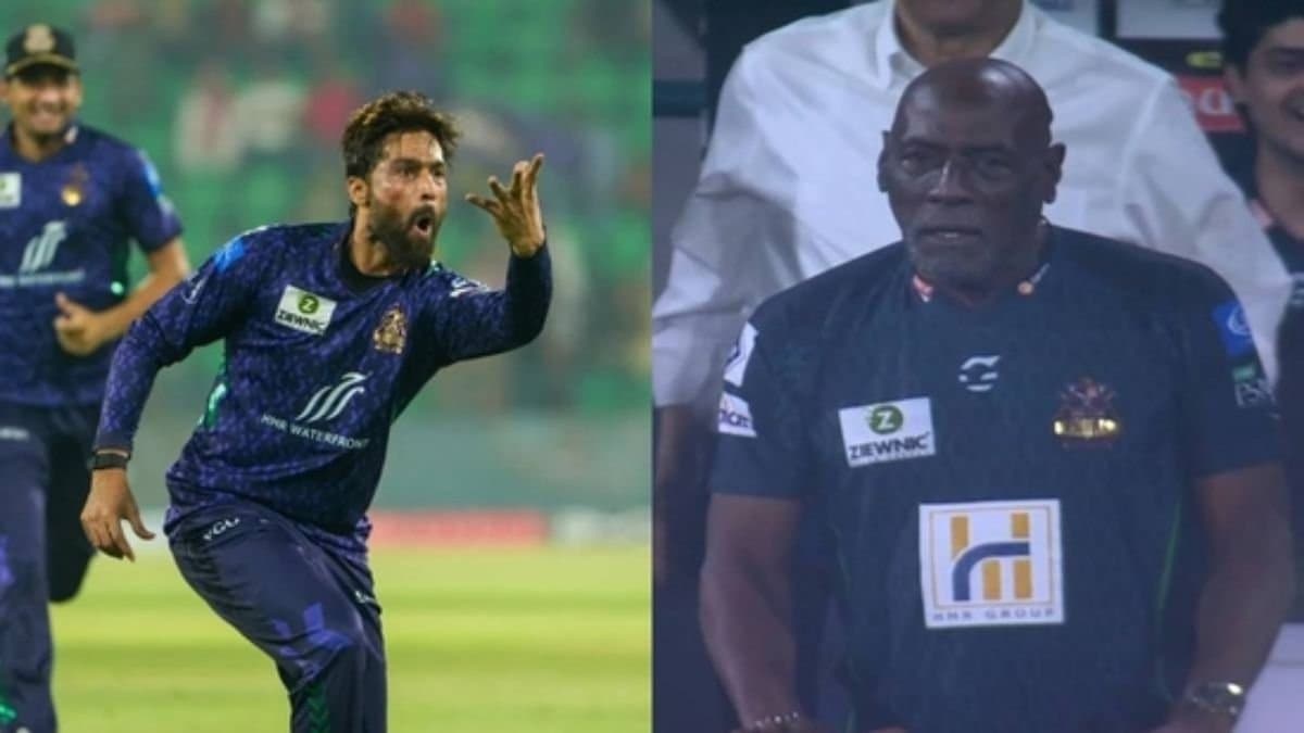 Mohammad Amirs fiery celebration pointed towards Viv Richards after wrapped up Babar Azam spt 