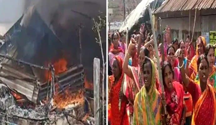 Sandeshkhali: ‌জাতীয় মানবাধিকার কমিশনের সফরের মাঝেই শাহজাহান ঘনিষ্ঠের মাছের ভেড়ির আলাঘর পুড়ে খাক 