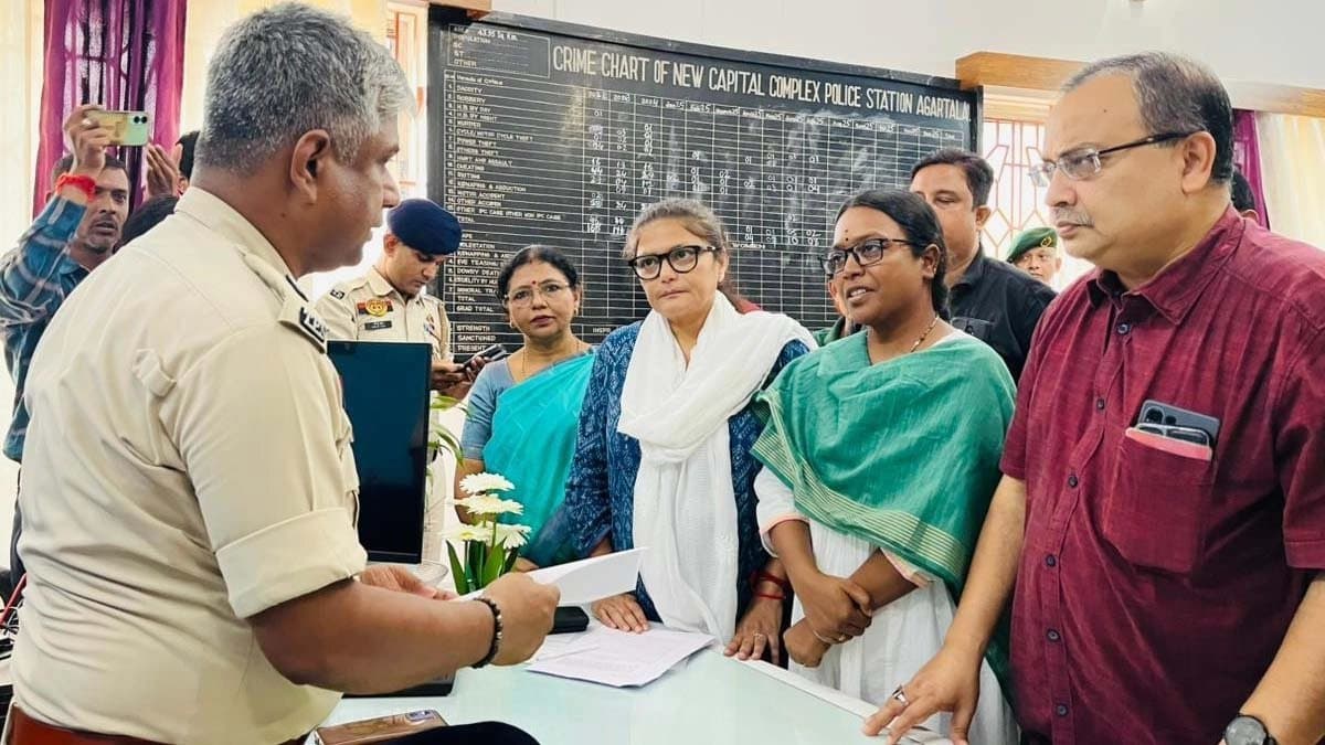 TMC files complaint at police demanding arrest of culprits in attack on party office in Tripura