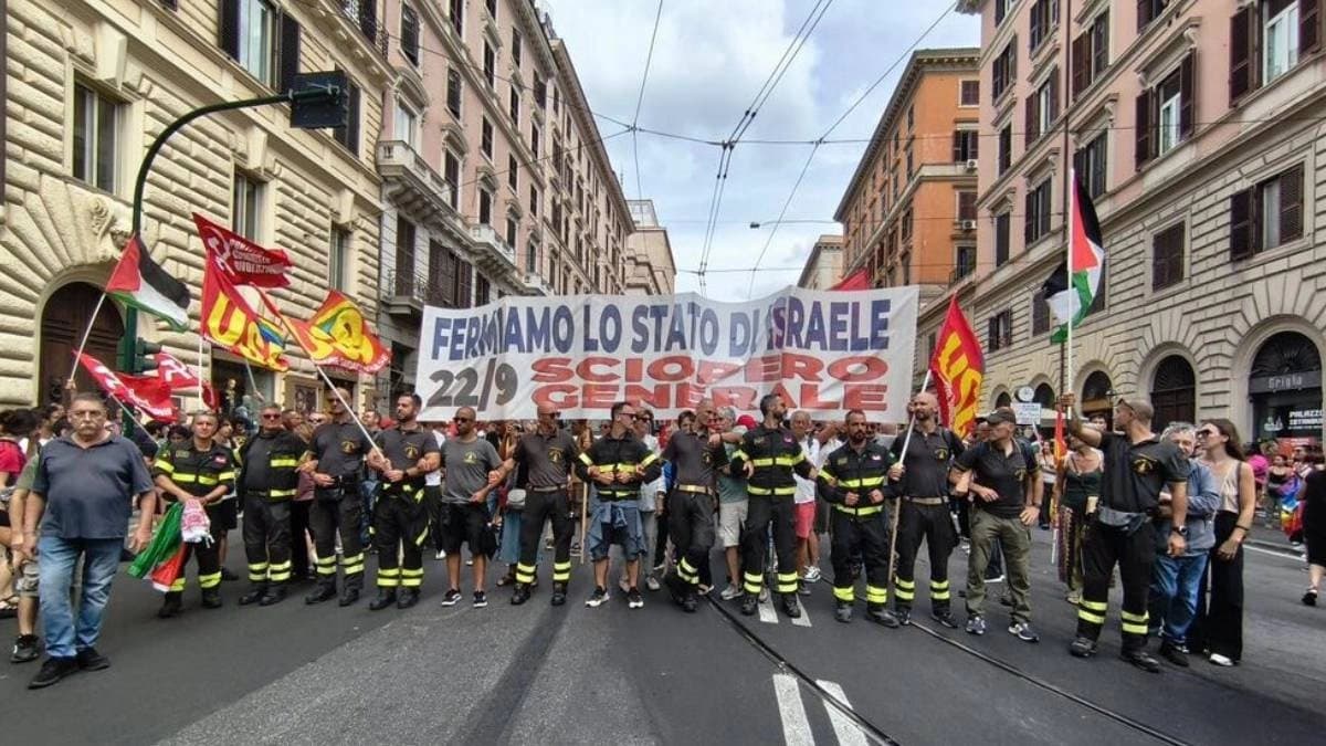 Million-strong general strike blocks Italy for Palestine