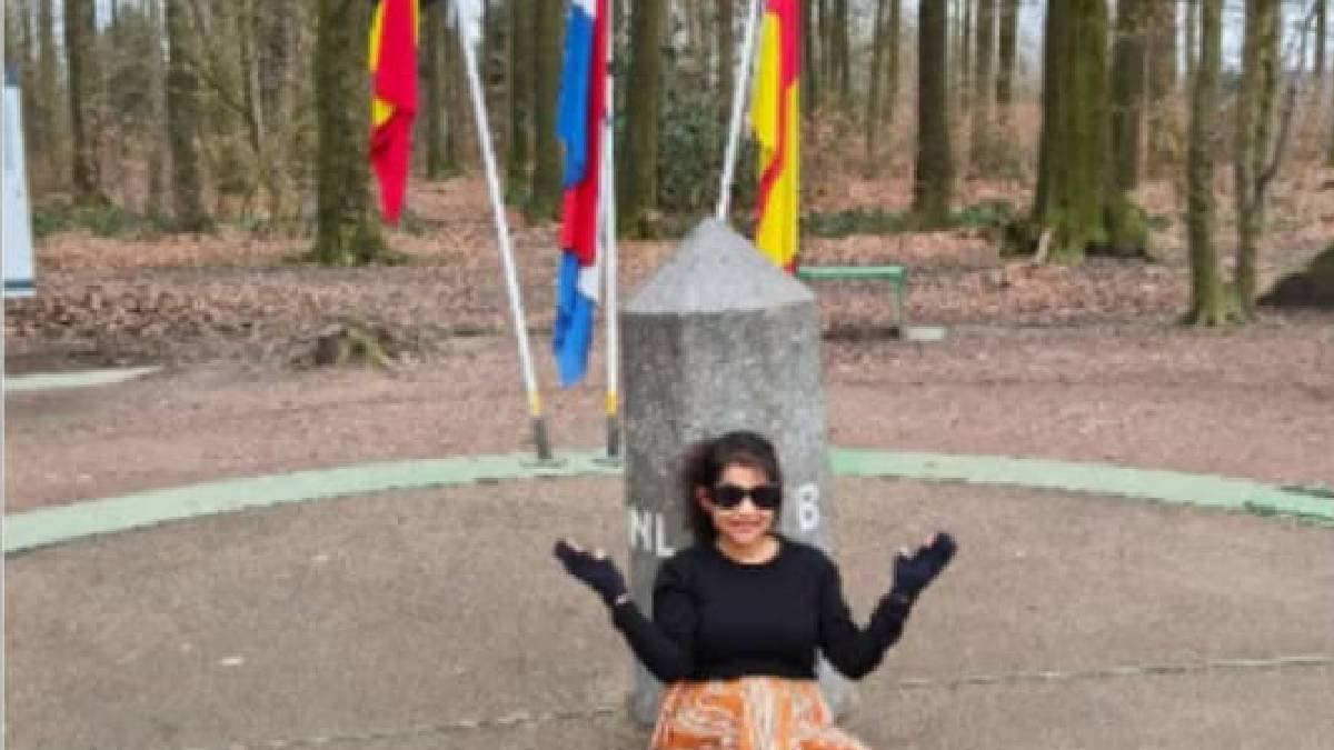 This girl visited three countries in just three seconds how it is possible watch viral video