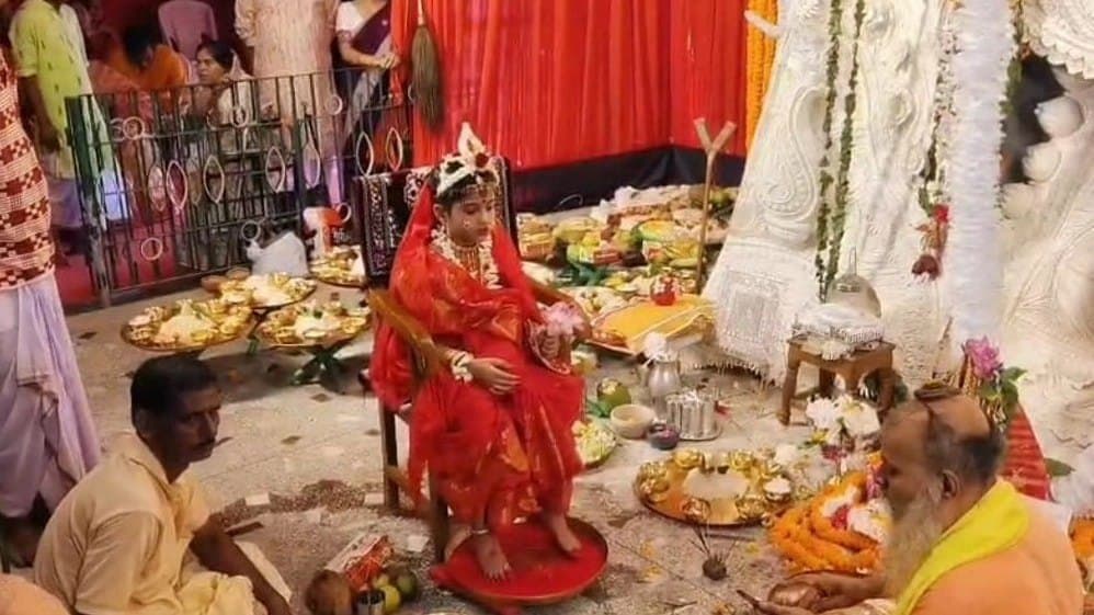 Kumari Puja begins as per rituals on Jagaddhatri Puja In Chandannagar