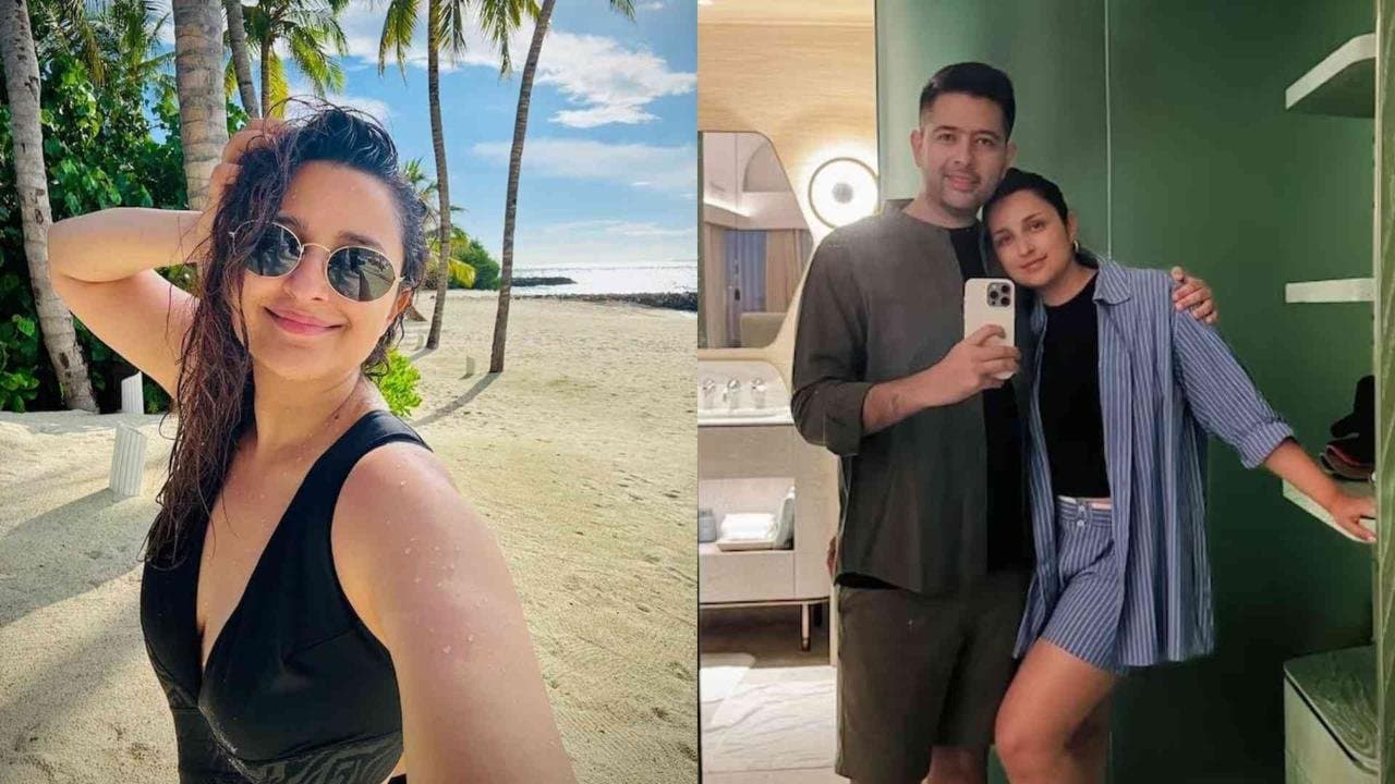 Actress Parineeti Chopra and Raghav Chadha s wedding anniversary celebrations in Maldives ent