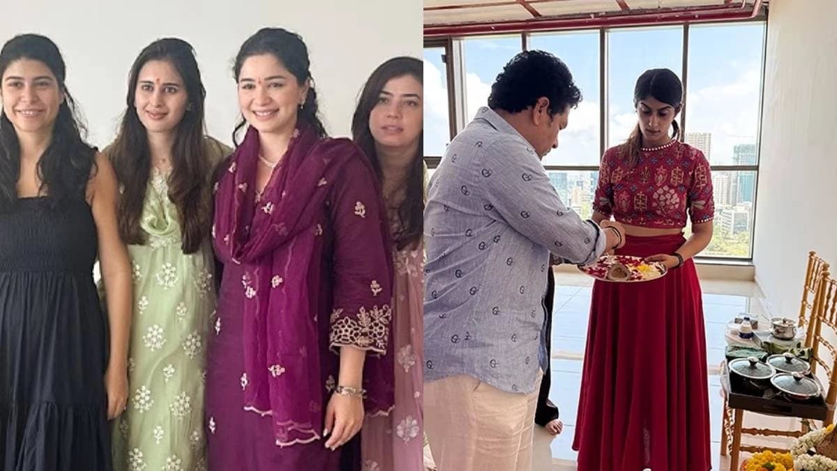 Saaniya Chandhok Joins Tendulkar Family At Opening Of Sara tendulkar Pilates Academy