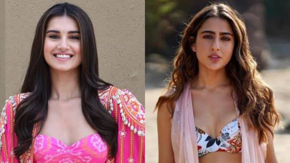 Tara Sutaria and Veer Pahariya blow kisses at each other at Delhi event Sara Ali Khan s video viral