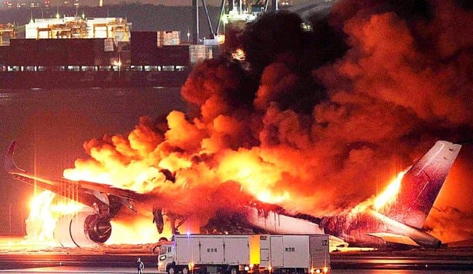 Japan Plane In Flames After Collision At Airport, 5 Dead: Reports