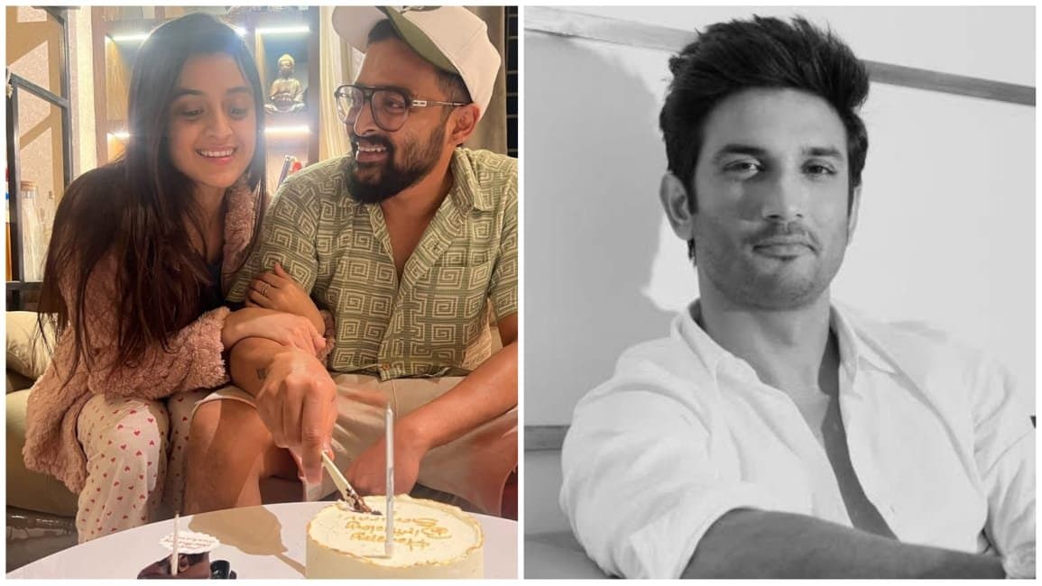 sourav das cutting cake of sushant singh rajputs name on his own birthday ent