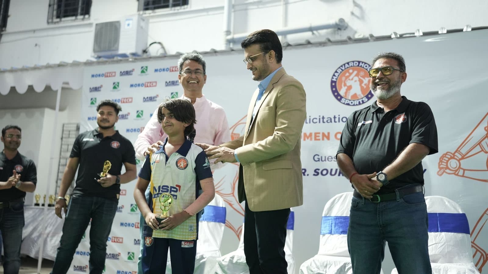 Sourav Ganguly felicitates Harvard House Sports Womens Team for remarkable achievement in CAB league 