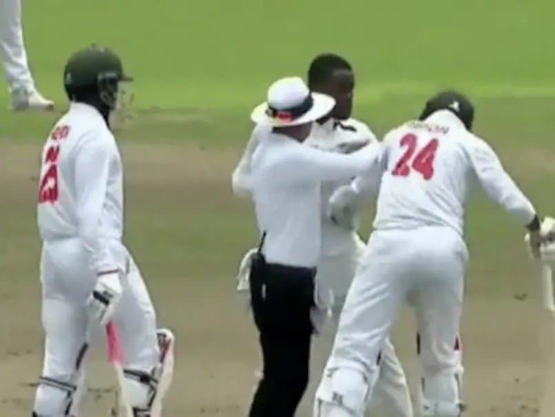Ugly scenes as Bangladesh and South Africa players get into physical altercation 